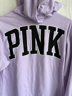 VICTORIA’S SECRET PINK Lightweight Spring Scuba Hoodie Top Women’s LARGE L